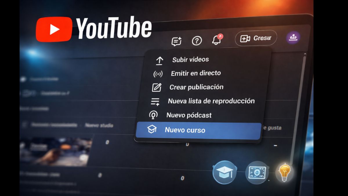 📚 YouTube Añade la Opción “Nuevo Curso” en YouTube Studio: Así Funciona la Nueva Herramienta Educativa