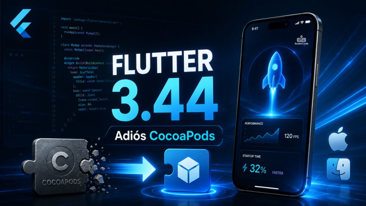 Flutter 3.44 ya está aquí: el cambio que puede acabar con los dolores de cabeza de CocoaPods