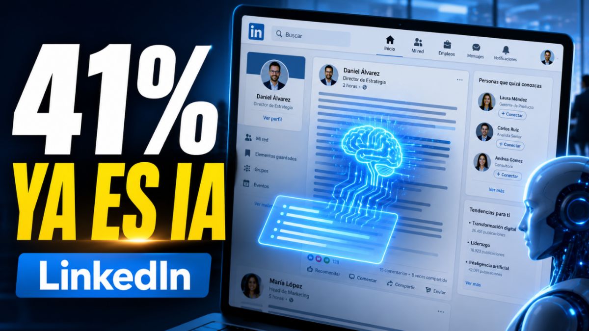 LinkedIn se llena de textos creados con IA: el 41 % de sus publicaciones largas serían artificiales