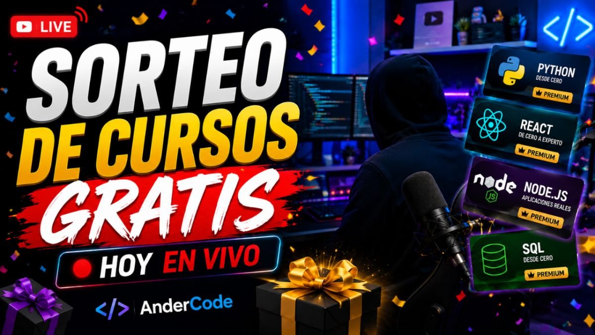🎁 AnderCode sortea cursos premium de Udemy GRATIS hoy: así puedes participar
