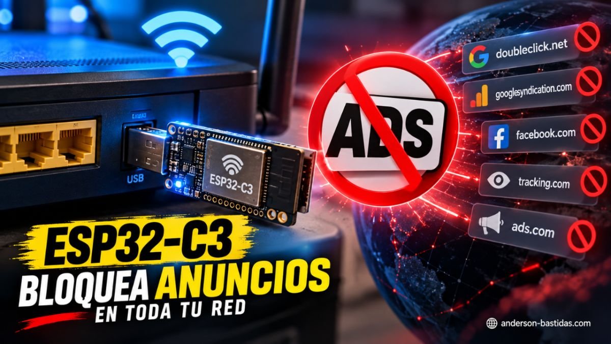 Un ESP32 de apenas US$2 puede bloquear anuncios en toda tu red: así funciona este proyecto open source