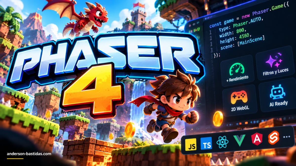 🚀 Phaser 4 ya está aquí: el framework para crear juegos con JavaScript se reinventa por completo
