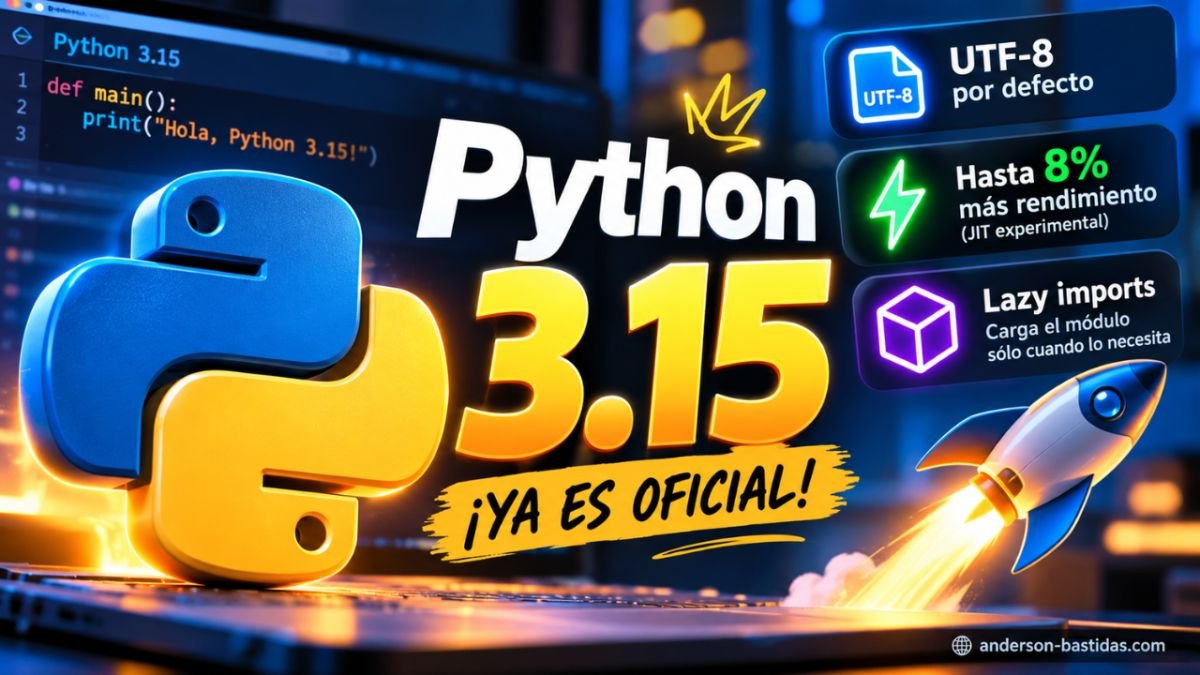 🚀 Python 3.15 ya es oficial: más velocidad, nuevas funciones y una mejora que sorprende