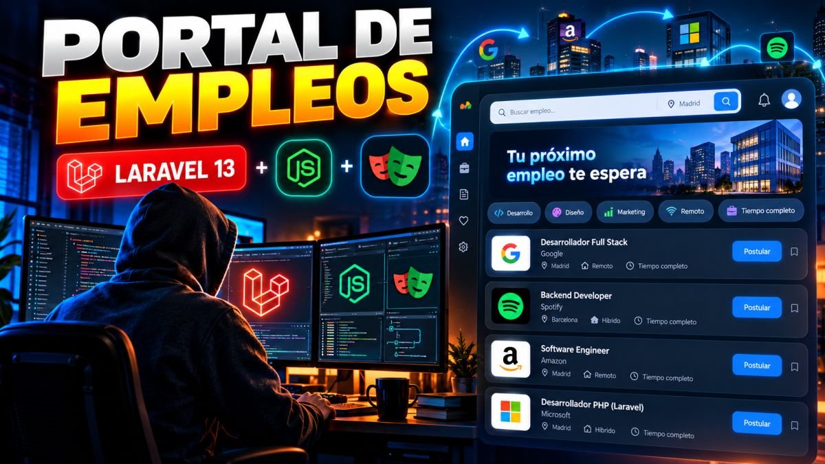 Portal de Empleos con Laravel 13 + Node.js y Playwright